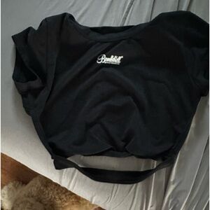 Bombshell sportswear cropped open back top